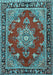 Machine Washable Persian Light Blue Traditional Rug, wshtr2710lblu