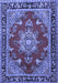 Machine Washable Persian Blue Traditional Rug, wshtr2710blu