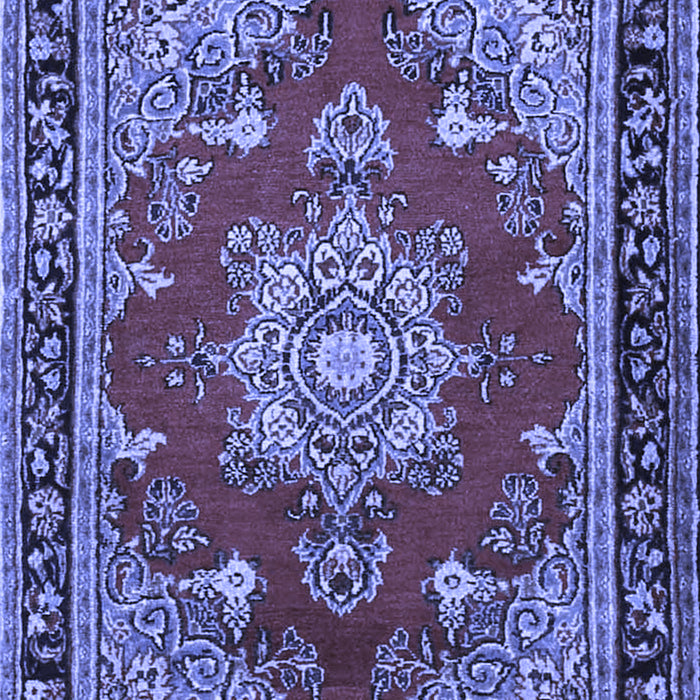 Machine Washable Persian Blue Traditional Rug, wshtr2710blu