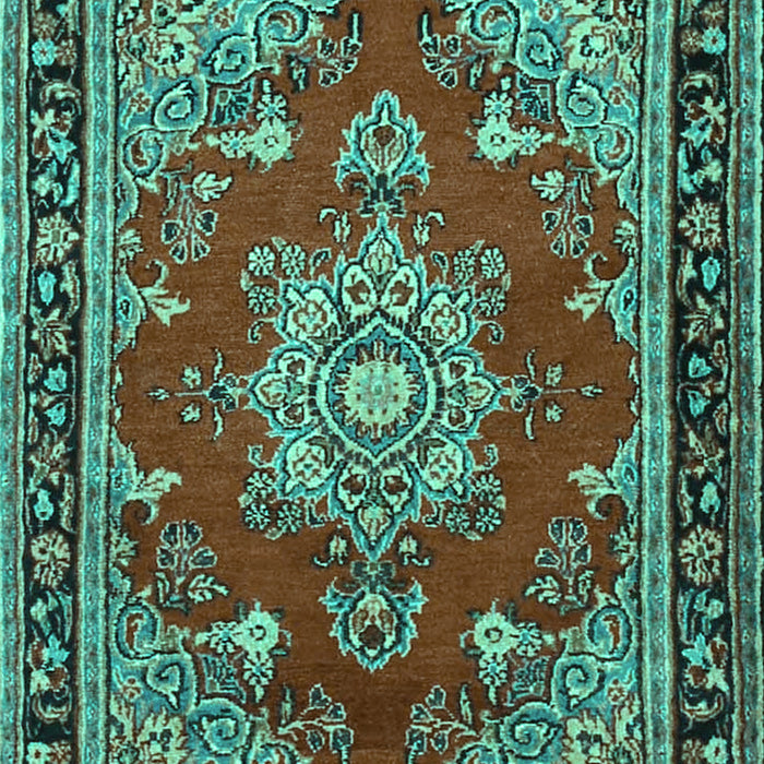 Machine Washable Persian Turquoise Traditional Area Rugs, wshtr2710turq