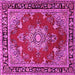 Square Persian Pink Traditional Rug, tr2710pnk