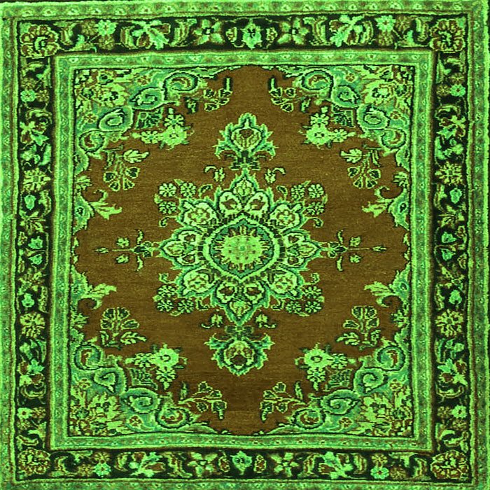 Serging Thickness of Persian Green Traditional Rug, tr2710grn