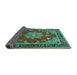 Sideview of Persian Turquoise Traditional Rug, tr2710turq