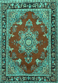 Persian Turquoise Traditional Rug, tr2710turq