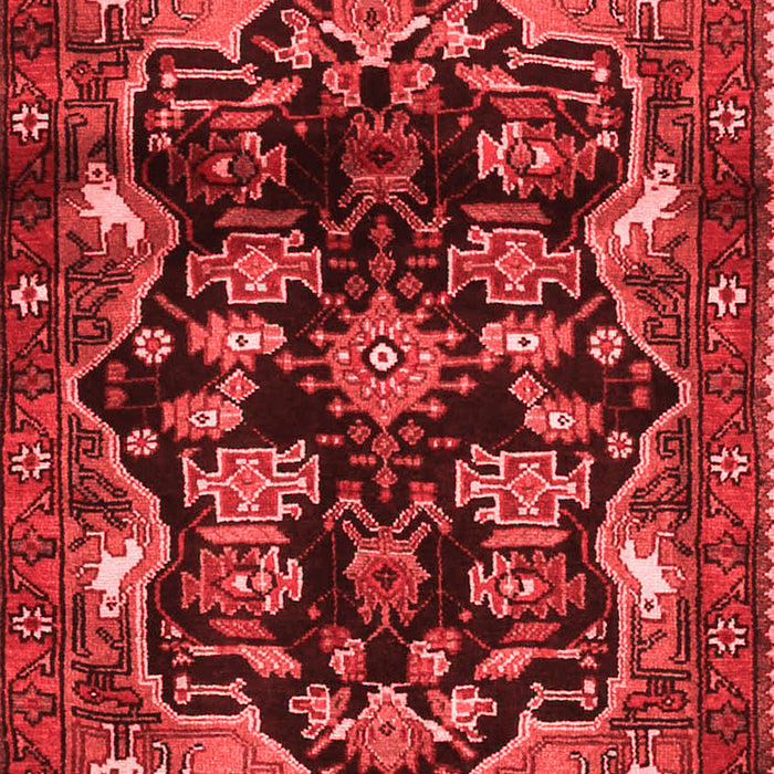 Machine Washable Persian Red Traditional Rug, wshtr2711red