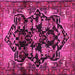 Square Persian Pink Traditional Rug, tr2711pnk