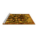 Sideview of Machine Washable Persian Yellow Traditional Rug, wshtr2711yw