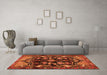 Machine Washable Persian Orange Traditional Area Rugs in a Living Room, wshtr2711org