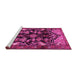 Sideview of Machine Washable Persian Pink Traditional Rug, wshtr2711pnk