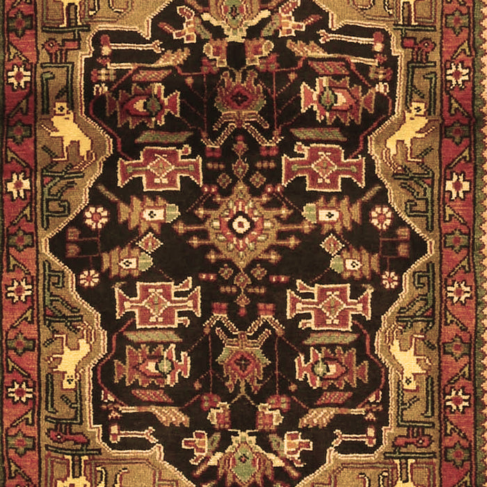 Machine Washable Persian Brown Traditional Rug, wshtr2711brn