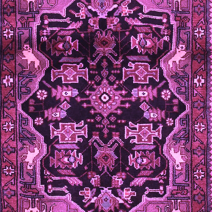 Machine Washable Persian Purple Traditional Area Rugs, wshtr2711pur