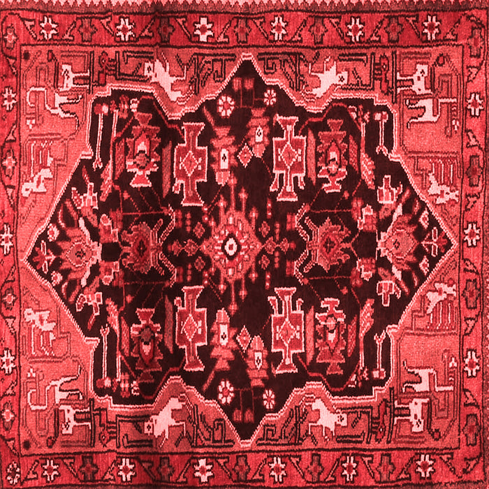 Machine Washable Persian Red Traditional Rug, wshtr2711red