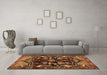 Machine Washable Persian Brown Traditional Rug in a Living Room,, wshtr2711brn