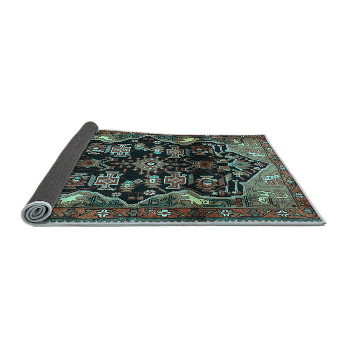 Sideview of Persian Light Blue Traditional Rug, tr2711lblu