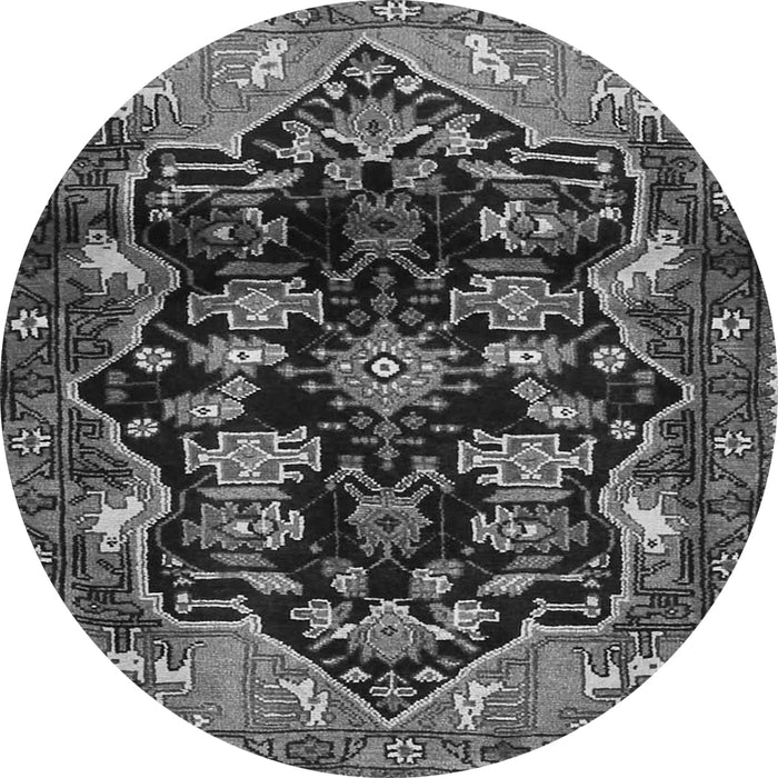 Machine Washable Persian Gray Traditional Rug, wshtr2711gry
