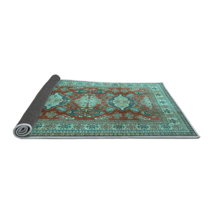 Sideview of Persian Light Blue Traditional Rug, tr2712lblu