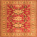 Serging Thickness of Persian Orange Traditional Rug, tr2712org