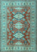 Machine Washable Persian Light Blue Traditional Rug, wshtr2712lblu