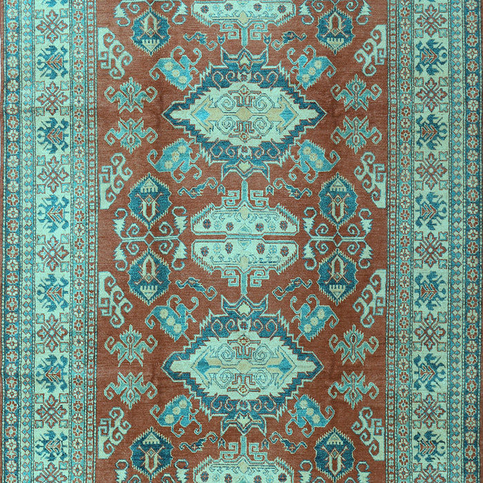 Machine Washable Persian Light Blue Traditional Rug, wshtr2712lblu