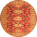 Square Persian Orange Traditional Rug, tr2712org