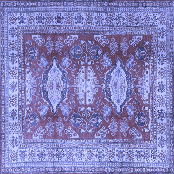 Square Persian Blue Traditional Rug, tr2712blu