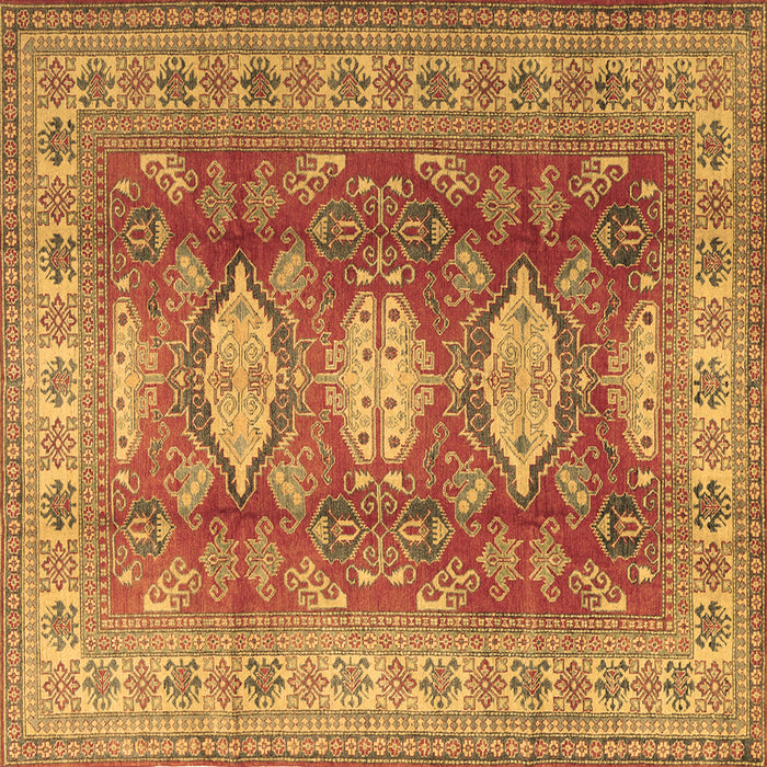 Square Machine Washable Persian Brown Traditional Rug, wshtr2712brn