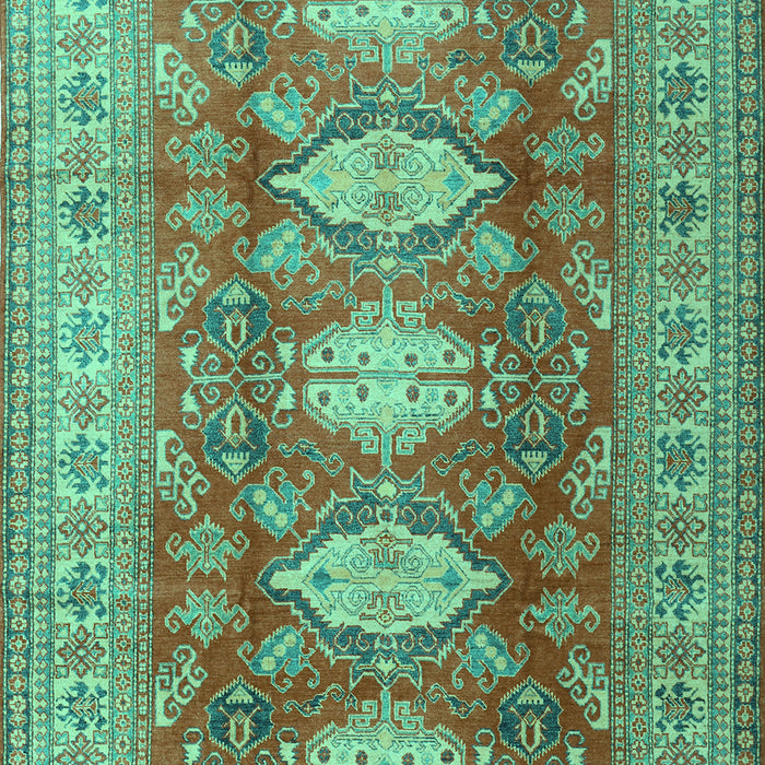 Machine Washable Persian Turquoise Traditional Area Rugs, wshtr2712turq