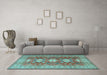 Machine Washable Persian Light Blue Traditional Rug in a Living Room, wshtr2712lblu