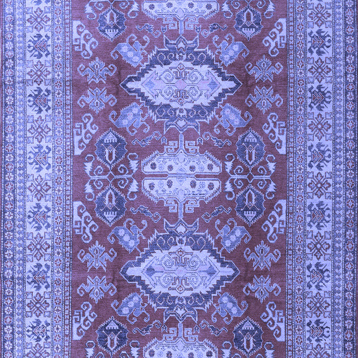 Machine Washable Persian Blue Traditional Rug, wshtr2712blu