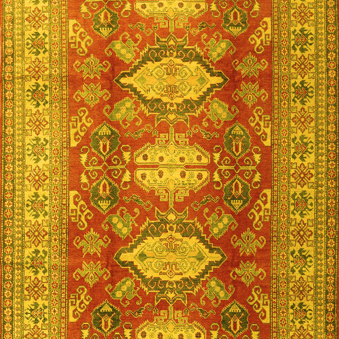 Machine Washable Persian Yellow Traditional Rug, wshtr2712yw