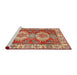 Sideview of Machine Washable Traditional Red Rug, wshtr2713