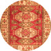 Square Persian Orange Traditional Rug, tr2713org