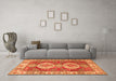 Machine Washable Persian Orange Traditional Area Rugs in a Living Room, wshtr2713org