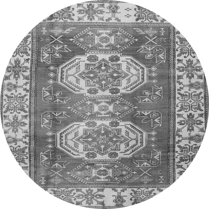 Machine Washable Persian Gray Traditional Rug, wshtr2713gry