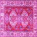 Square Persian Pink Traditional Rug, tr2713pnk