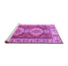 Sideview of Machine Washable Persian Purple Traditional Area Rugs, wshtr2713pur