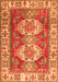 Serging Thickness of Machine Washable Persian Orange Traditional Area Rugs, wshtr2713org