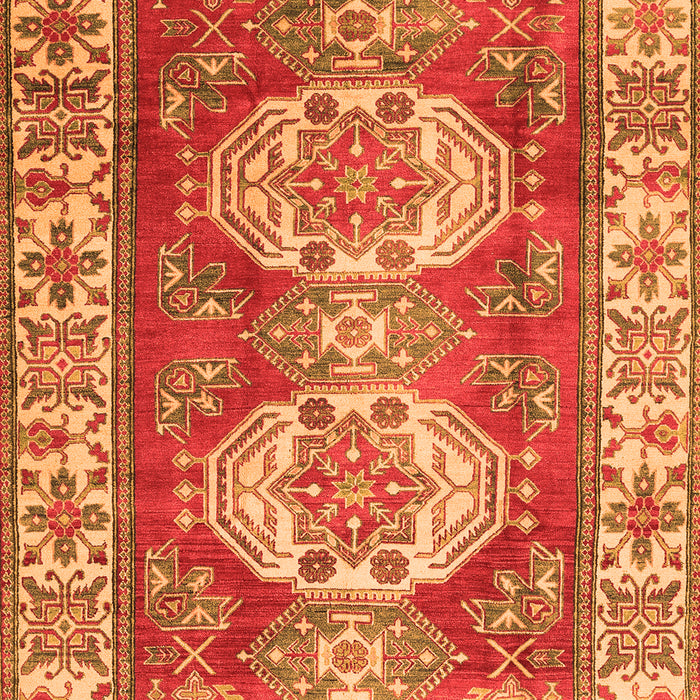 Serging Thickness of Machine Washable Persian Orange Traditional Area Rugs, wshtr2713org