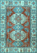 Machine Washable Persian Light Blue Traditional Rug, wshtr2713lblu