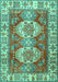 Machine Washable Persian Turquoise Traditional Area Rugs, wshtr2713turq