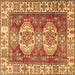 Square Persian Brown Traditional Rug, tr2713brn