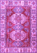 Machine Washable Persian Purple Traditional Area Rugs, wshtr2713pur