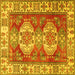 Square Persian Yellow Traditional Rug, tr2713yw
