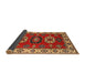 Sideview of Traditional Bronze Brown Geometric Rug, tr2714