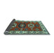 Sideview of Geometric Light Blue Traditional Rug, tr2714lblu