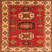 Serging Thickness of Geometric Orange Traditional Rug, tr2714org