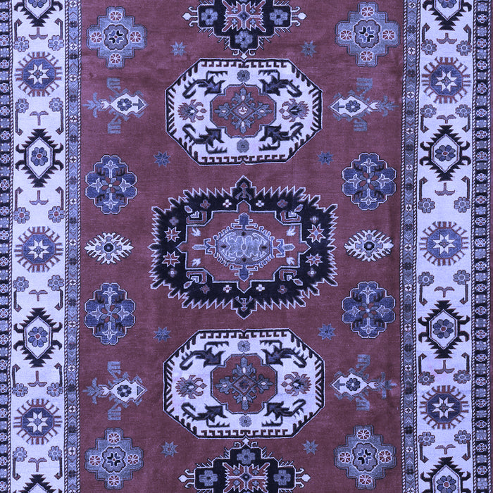 Geometric Blue Traditional Rug, tr2714blu