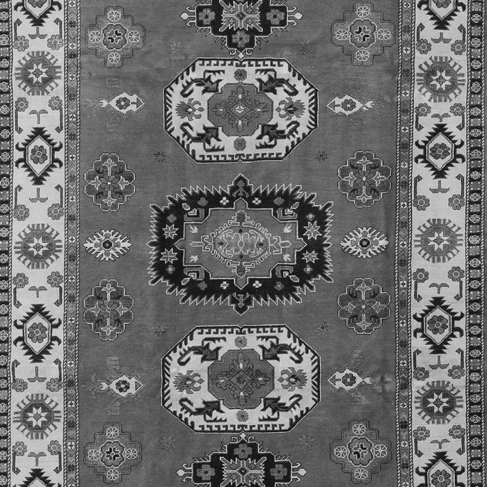 Geometric Gray Traditional Rug, tr2714gry