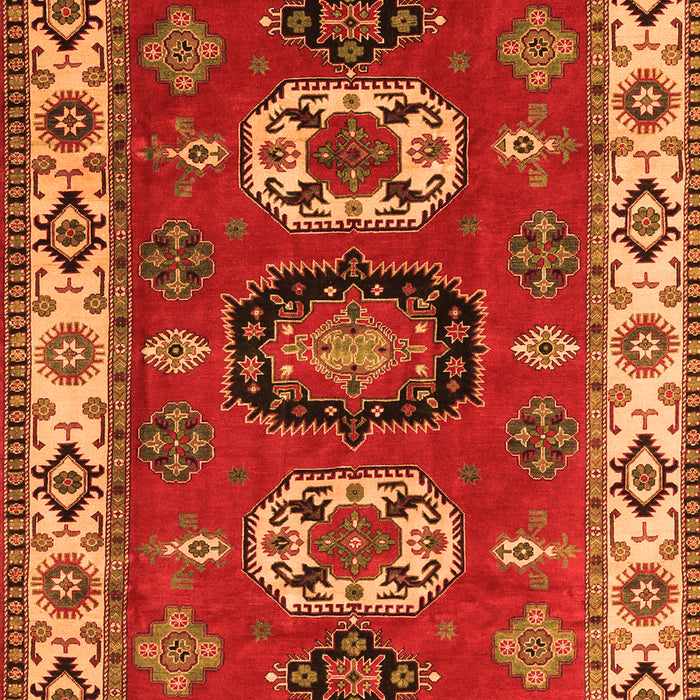 Geometric Orange Traditional Rug, tr2714org