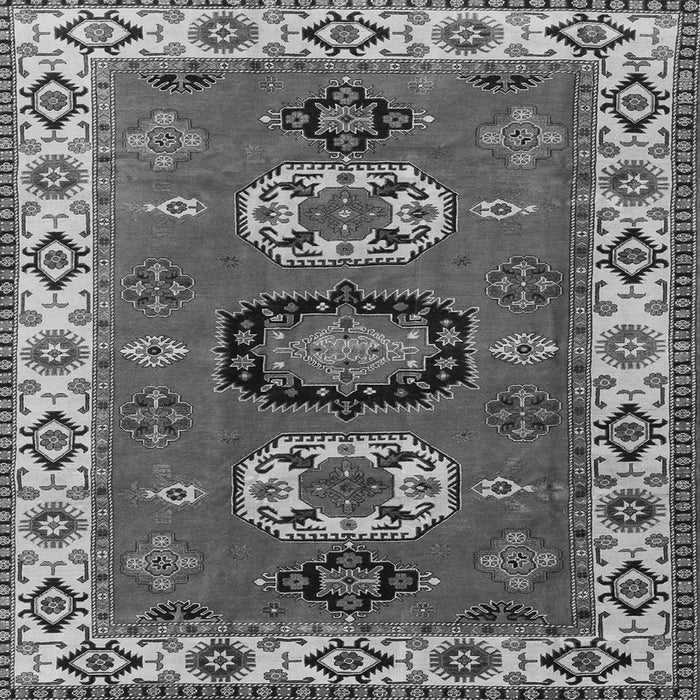 Serging Thickness of Geometric Gray Traditional Rug, tr2714gry